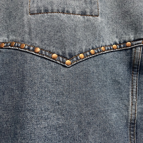 NWT FRYE Studded Denim Jacket, M - Picture 5 of 6